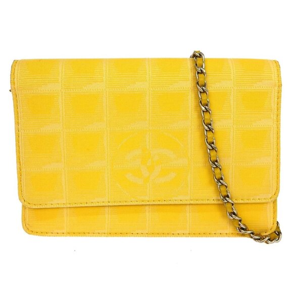 Chanel Yellow Jacquard Nylon WOC Shoulder Bag XX40805 - Picture 1 of 11